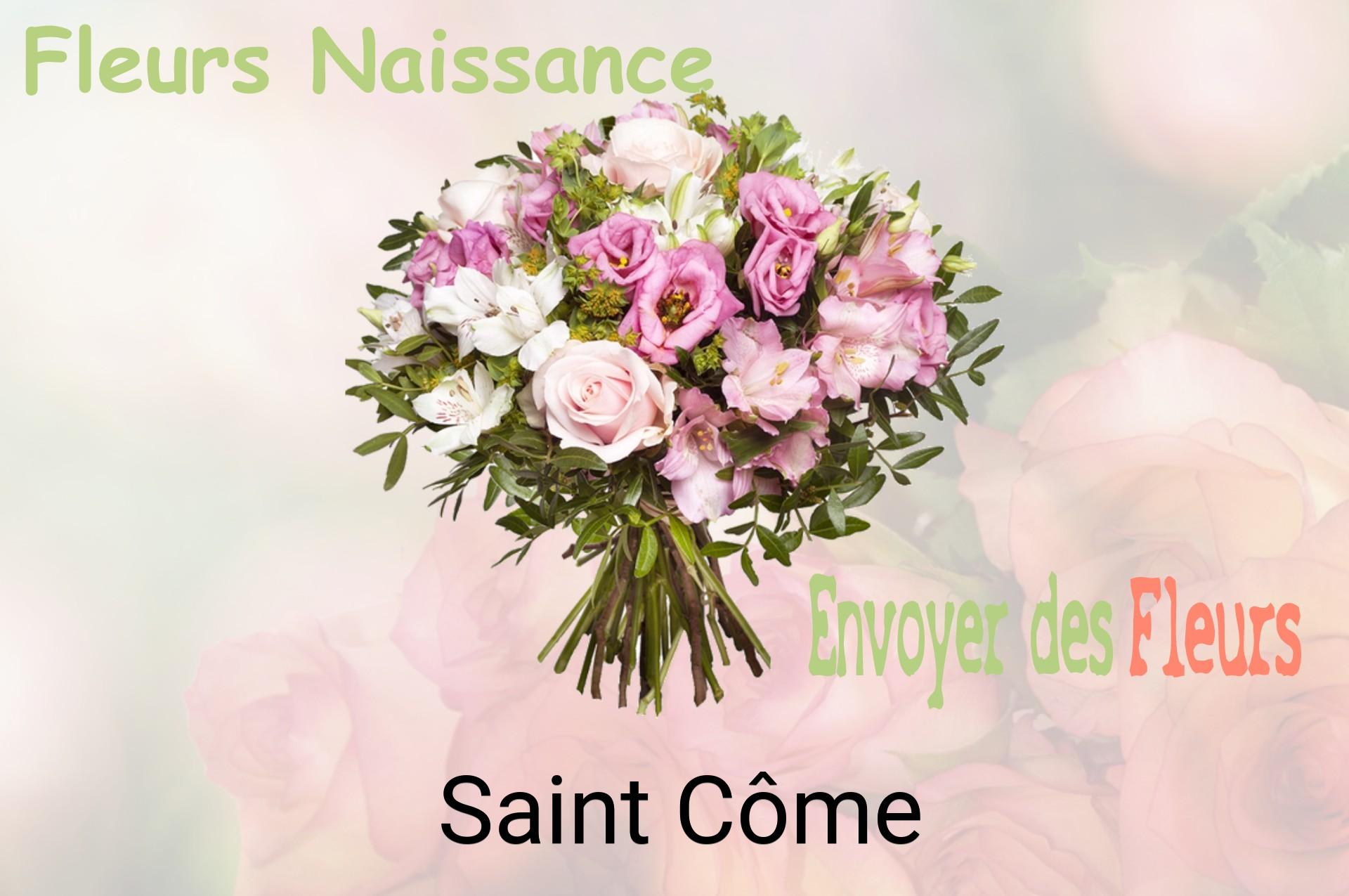 Bouquet de fleurs de naissance livré à Saint-Côme